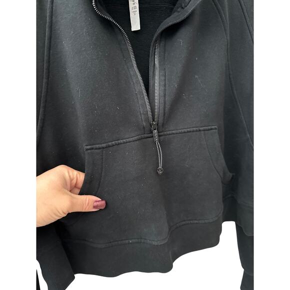 Lululemon Scuba Oversized Half-Zip Hoodie Black Size Medium/Large - Picture 11 of 12